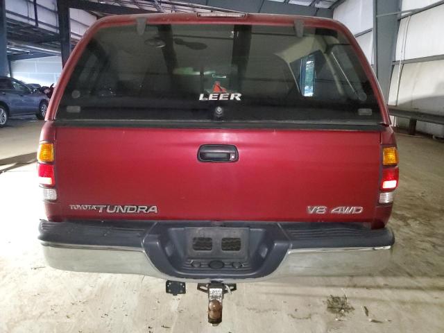 5TBBT4414YS078650 - 2000 TOYOTA TUNDRA ACCESS CAB წითელი ფოტო 6