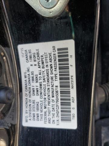 2HGFC2F79GH508718 - 2016 HONDA CIVIC EX Қара фото 12