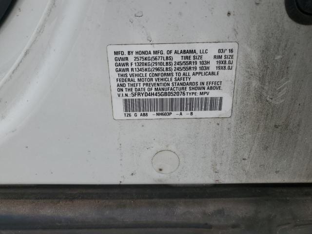 5FRYD4H45GB052076 - 2016 ACURA MDX TECHNOLOGY Белый фото 13