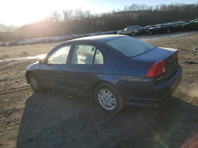 2HGES16594H625850 - 2004 HONDA CIVIC LX BLUE photo 2