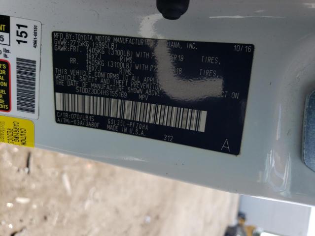 5TDDZ3DC4HS155169 - 2017 TOYOTA SIENNA XLE 白色 照片 13