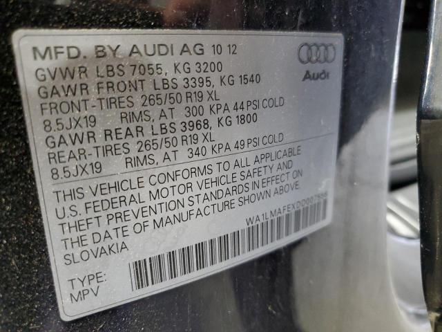 WA1LMAFEXDD007556 - 2013 AUDI Q7 PREMIUM PLUS BLACK photo 13
