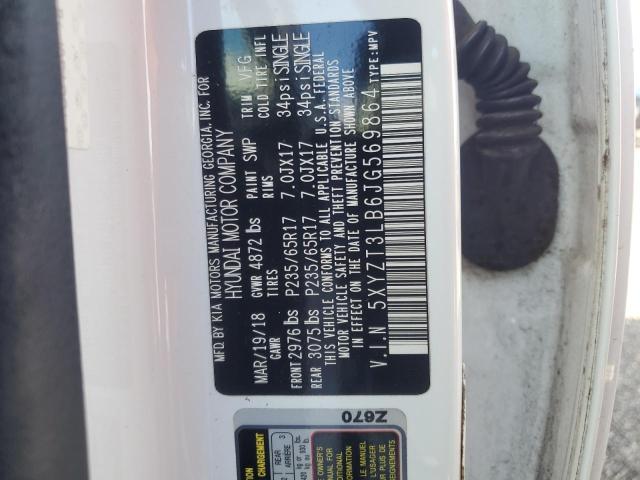 5XYZT3LB6JG569864 - 2018 HYUNDAI SANTA FE S WHITE photo 14