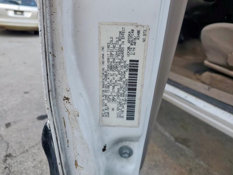 5TBRT34173S380435 - 2003 TOYOTA TUNDRA ACCESS CAB SR5 WHITE photo 12