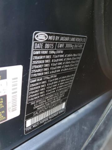 SALWR2KFXGA551112 - 2016 LAND ROVER RANGE ROVE HSE GREEN photo 12