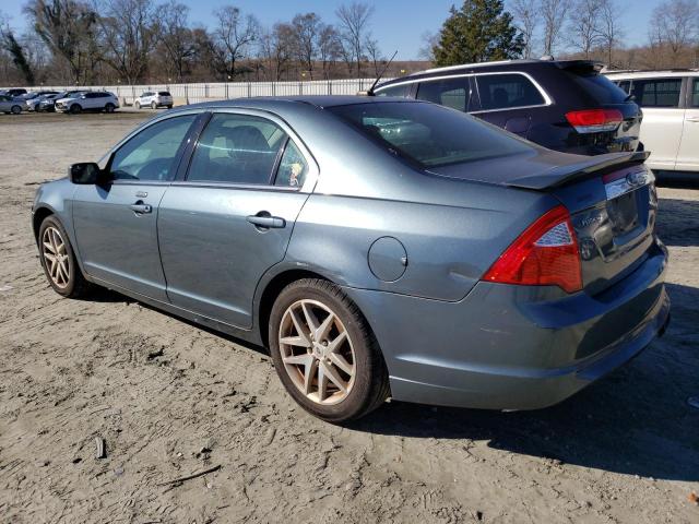 3FAHP0JA1BR205910 - 2011 FORD FUSION SEL BLUE photo 2