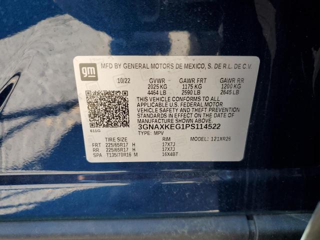 3GNAXKEG1PS114522 - 2023 CHEVROLET EQUINOX LT Mavi foto 14