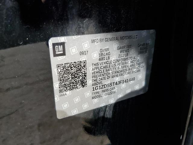 1G1ZD5ST4JF141449 - 2018 CHEVROLET MALIBU LT BLACK photo 12