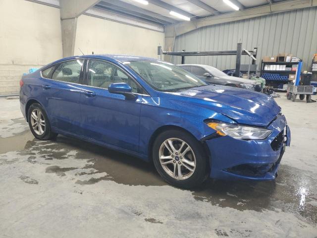 3FA6P0H79JR286011 - 2018 FORD FUSION SE ლურჯი ფოტო 4