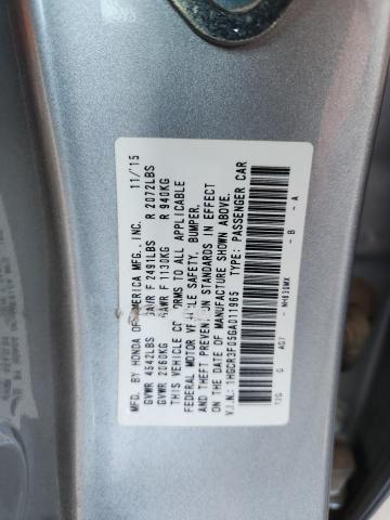 1HGCR3F05GA011965 - 2016 HONDA ACCORD EXL SILVER photo 13