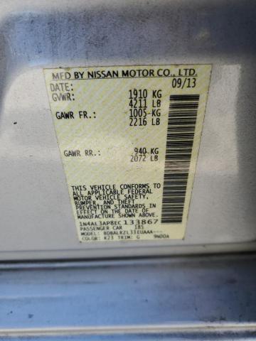 1N4AL3AP8EC133867 - 2014 NISSAN ALTIMA 2.5 SILVER photo 12