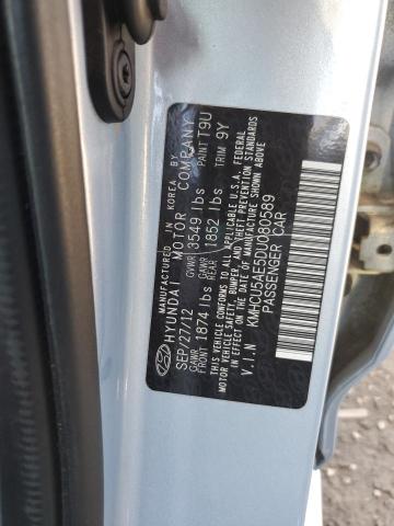 KMHCU5AE5DU080589 - 2013 HYUNDAI ACCENT GLS SILVER photo 12