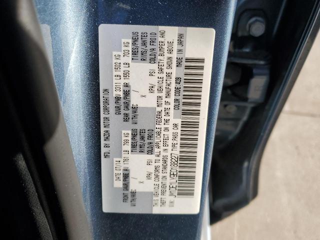 JM1DE1LY9E0188227 - 2014 MAZDA MAZDA2 TOURING BLUE photo 12