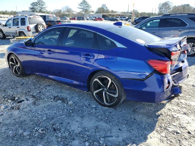 1HGCV1F34KA153601 - 2019 HONDA ACCORD SPORT BLUE photo 2