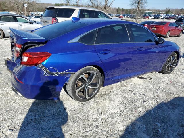 1HGCV1F34KA153601 - 2019 HONDA ACCORD SPORT BLUE photo 3