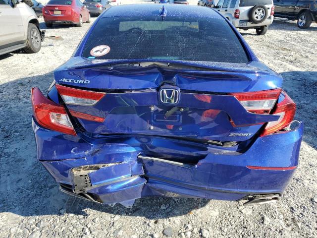 1HGCV1F34KA153601 - 2019 HONDA ACCORD SPORT BLUE photo 6