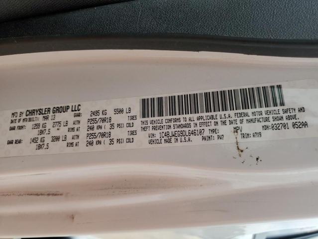 1C4BJWEG9DL646107 - 2013 JEEP WRANGLER UNLIMITED SAHARA WHITE photo 14