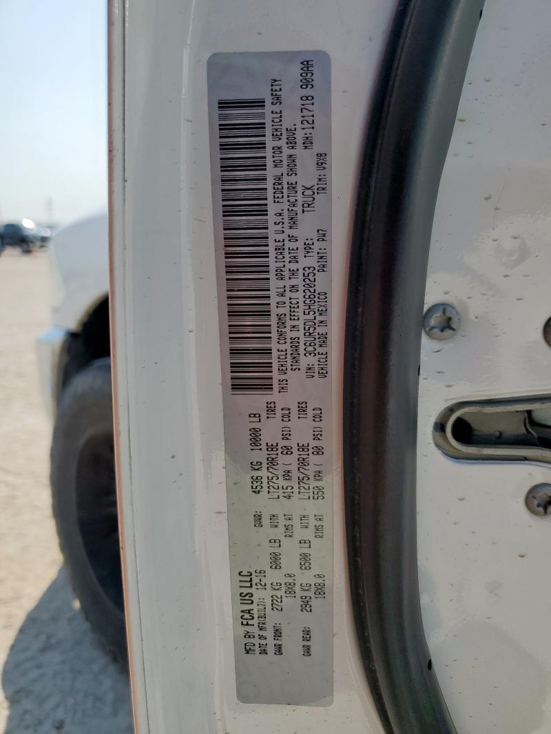 3C6UR5DL5HG620253 - 2017 RAM 2500 SLT თეთრი ფოტო 14