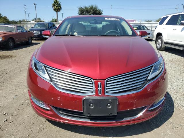 3LN6L2LU2GR631656 - 2016 LINCOLN MKZ HYBRID RED photo 5
