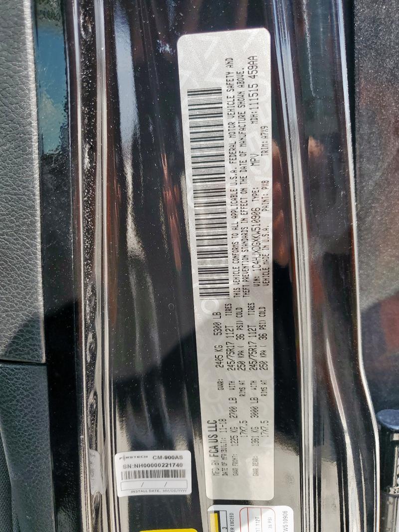 1C4HJXDGXKW510906 - 2019 JEEP WRANGLER U SPORT Schwarz Foto 13