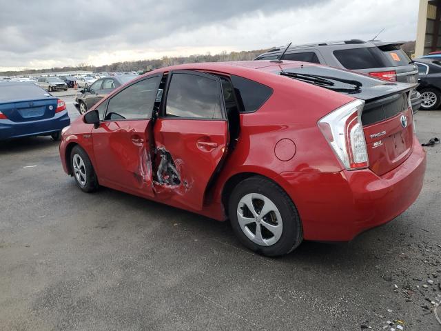 JTDKN3DU7E0380132 - 2014 TOYOTA PRIUS RED photo 2