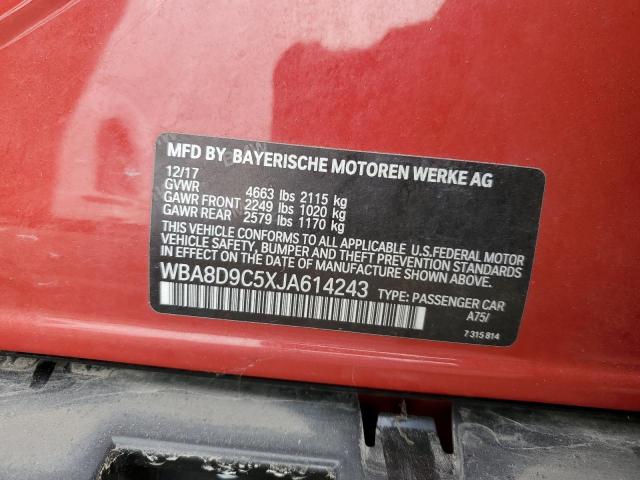 WBA8D9C5XJA614243 - 2018 BMW 330 XI RED photo 13