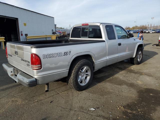 1D7GL12K24S589935 - 2004 DODGE DAKOTA SXT SILVER photo 3