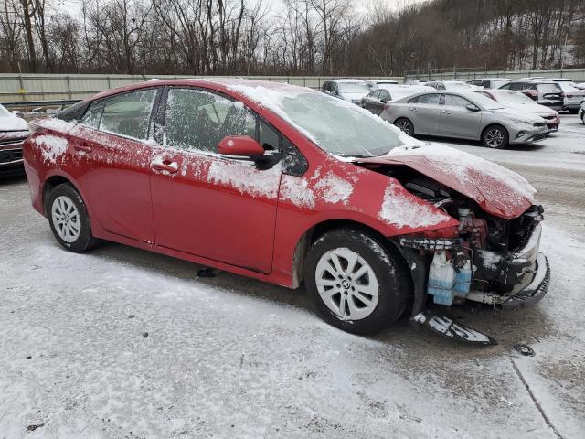 JTDKBRFU0G3505577 - 2016 TOYOTA PRIUS RED photo 4