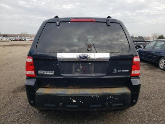 1FMCU49369KC37157 - 2009 FORD ESCAPE HYBRID BLACK photo 6