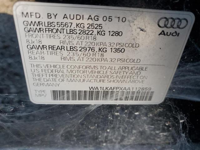 WA1LKAFPXAA112859 - 2010 AUDI Q5 PREMIUM PLUS BLACK photo 14
