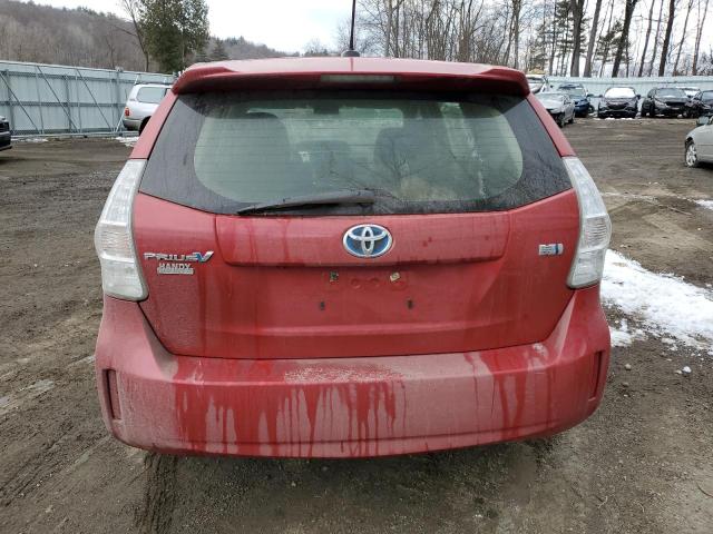 JTDZN3EU5D3226612 - 2013 TOYOTA PRIUS V RED photo 6