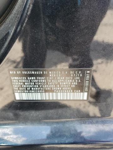 3VWE57BU1KM228859 - 2019 VOLKSWAGEN JETTA SEL BLACK photo 13