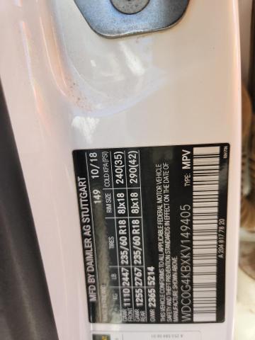 WDC0G4KBXKV149405 - 2019 MERCEDES-BENZ GLC 300 4MATIC WHITE photo 13