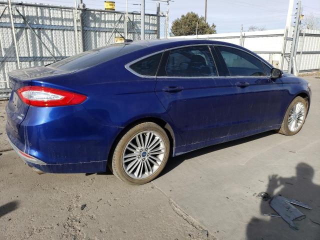 3FA6P0HR1DR165852 - 2013 FORD FUSION SE BLUE photo 3