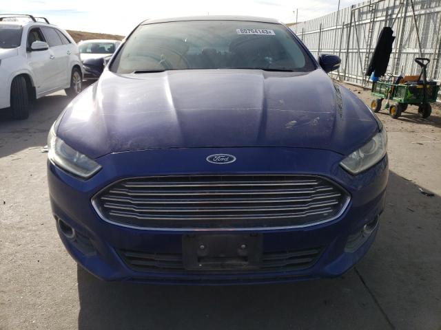 3FA6P0HR1DR165852 - 2013 FORD FUSION SE BLUE photo 5