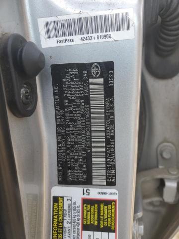 4T1B11HK3JU116056 - 2018 TOYOTA CAMRY L SILVER photo 12