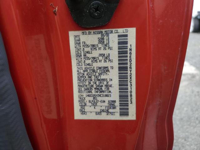 1N6ED26Y2XC310823 - 1999 NISSAN FRONTIER KING CAB XE RED photo 12