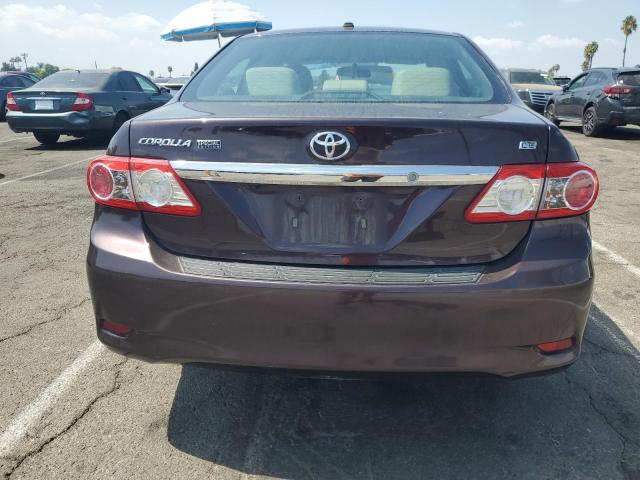 2T1BU4EE0DC072840 - 2013 TOYOTA COROLLA BASE MAROON photo 6