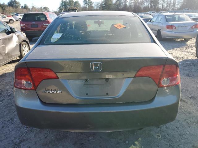 2HGFA16597H509303 - 2007 HONDA CIVIC LX GRAY photo 6