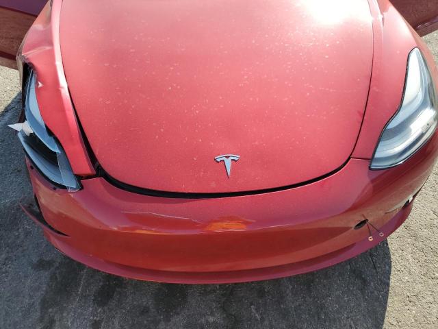 5YJ3E1EA2NF212574 - 2022 TESLA MODEL 3 红色 照片 11