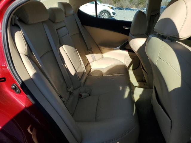 JTHBE262075016399 - 2007 LEXUS IS 350 BURGUNDY photo 10