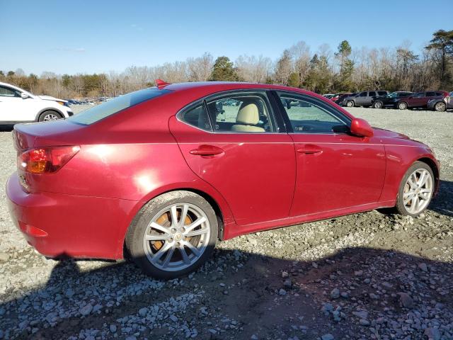 JTHBE262075016399 - 2007 LEXUS IS 350 BURGUNDY photo 3