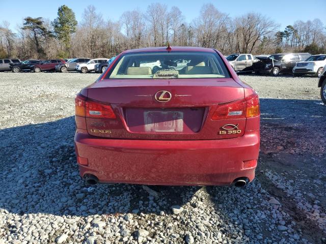 JTHBE262075016399 - 2007 LEXUS IS 350 BURGUNDY photo 6