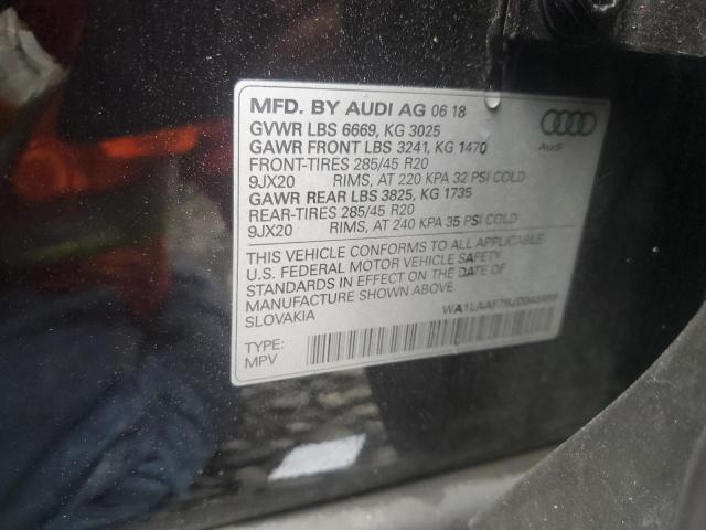 WA1LAAF79JD048489 - 2018 AUDI Q7 PREMIUM PLUS Czarny zdjęcie 13