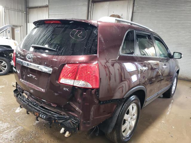 5XYKU3A65CG303422 - 2012 KIA SORENTO EX BURGUNDY photo 3