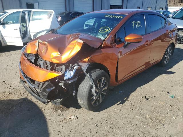 3N1CN8EV2LL902306 - 2020 NISSAN VERSA SV ORANGE photo 1