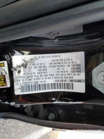 JM3TB38C670118045 - 2007 MAZDA CX-9 BLACK photo 12