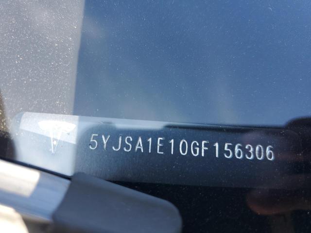 5YJSA1E10GF156306 - 2016 TESLA MODEL S თეთრი ფოტო 12