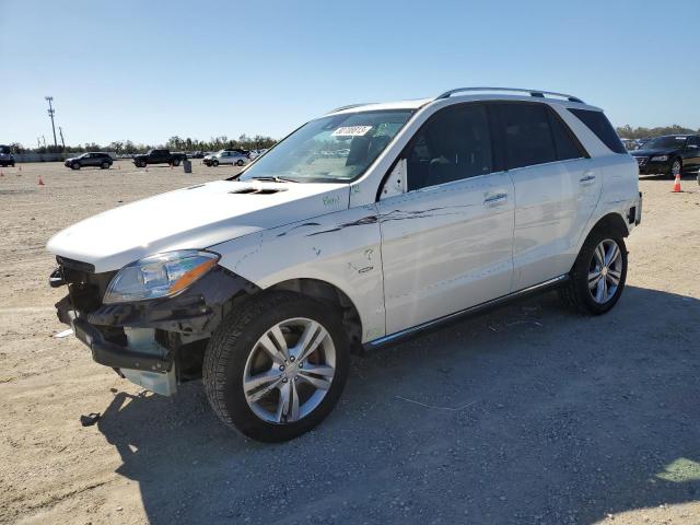 4JGDA5HB3CA016625 - 2012 MERCEDES-BENZ ML 350 4MATIC WHITE photo 1