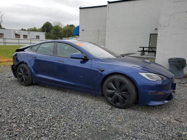 5YJSA1E6XNF477309 - 2022 TESLA MODEL S Կապույտ լուսանկար 4